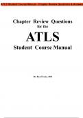 ATLS Student Course Manual - Chapter Review Questions & Answers 