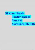 Shadow Health Cardiovascular Physical Assessment Results