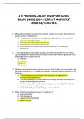 ATI NR293 PHARMACOLOGY 2023 PROCTORED EXAM (NGN) 100% CORRECT ANSWERS/ AGRADE/ UPDATED 