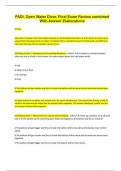 PADI, Open Water Diver, Final Exam Review combined With Answer ElaborationsPADI, Open Water Diver, Final Exam Review combined With Answer Elaborations D float. Salt water is heavier than fresh water because it has dissolved minerals in it. This means it c