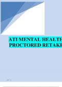 ATI MENTAL HEALTH PROCTORED RETAKE 2024