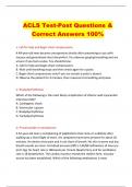 ACLS Test-Post Questions &  Correct Answers 100%