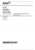 AQA GCSE HISTORY 8145/1B/C Paper 1 Section B/C: Conflict and tension between East and West, 1945–1972 Mark scheme June 2023 Version: 1.0 Final