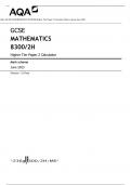 AQA GCSE MATHEMATICS 8300/2H Higher Tier Paper 2 Calculator Mark scheme June 2023 Version: 1.0 Final ACTUAL PAPER