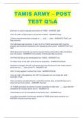 TAMIS ARMY – POST  TEST Q%A