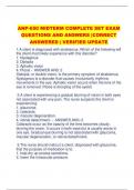 ANP-650 MIDTERM COMPLETE SET EXAM  QUESTIONS AND ANSWERS |CORRECT  ANSWERED | VERIFIED UPDATE