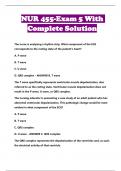 NUR 455-Exam 5 With Complete Solution