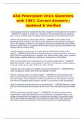 ASA Powerplant Orals Questions  with 100% Correct Answers |  Updated & Verified