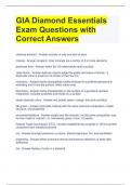 GIA Diamond Essentials Exam Questions with Correct Answers