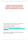 IAHSS ADVANCED OFFICER  CERTIFICATION QUESTIONS //  IAHSS SUPERVISOR EXAM 2022