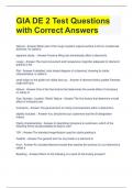 GIA DE 2 Test Questions with Correct Answers