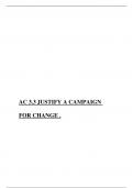 AC 3.3 JUSTIFY A CAMPAIGN FOR CHANGE .