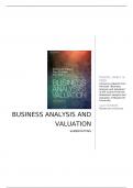 Summary "Business Analysis and Valuation"