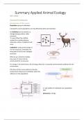 Samenvatting - Applied Animal Ecology (WEC20803)