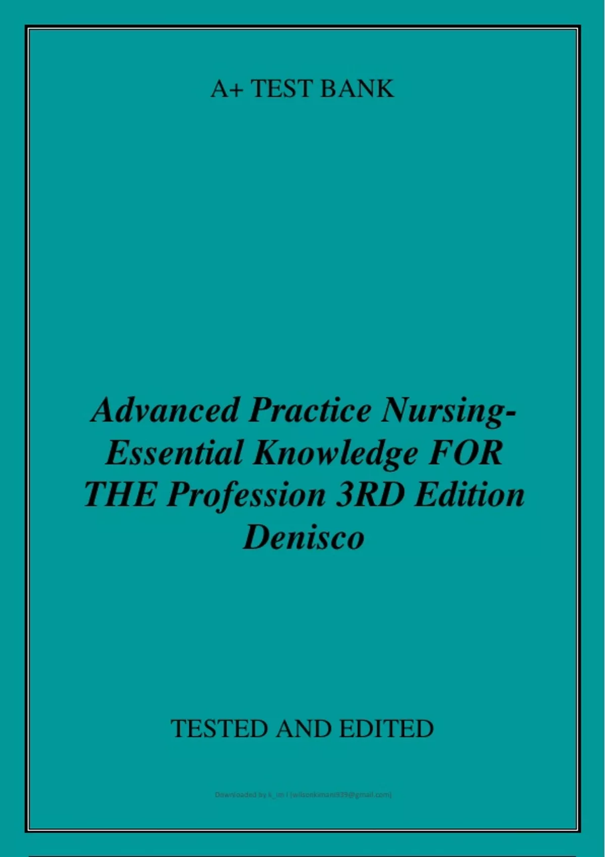 Advanced Practice Nursing- EssentialKnowledge FOR THE Profession 3RD ...