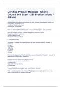 Certified Product Manager - Online Course and Exam - 280 Product Group AIPMM Questions and Answers