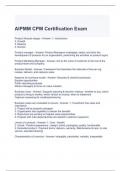 AIPMM CPM Certification Exam with Verified Answers