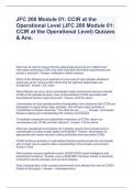 JFC 200 Module 01: CCIR at the Operational Level (JFC 200 Module 01: CCIR at the Operational Level) Quizzes & Ans.