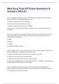 Med-Surg Final ATI Exam Questions & Answers 2023-24