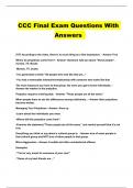 CCC Final Exam Questions With Answers 