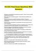 FA CCC Final Exam Questions With Answers 