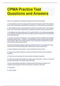 CPMA Practice Test Questions and Answers