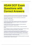 HSAN DCF Exam Questions with Correct Answers