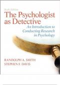 Psychologist as Detective The An Introduction to Conducting Research in Psychology 6th Edition By Smith & Davis- Test Bank