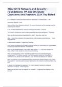 WGU C172 Network and Security - Foundations; PA and OA Study Questions and Answers 2024 Top-Rated 