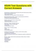 Bundle For HSAN Exam Questions with Correct Answers