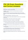 ITN 100 Exam Questions and Correct Answers