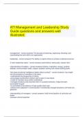 ATI Management and Leadership Study Guide questions and answers well illustrated.