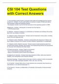 CSI 104 Test Questions with Correct Answers