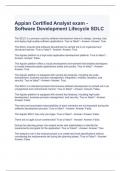 Appian Certified Analyst exam - Software Development Lifecycle SDLC Questions and Answers