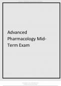 Advanced Pharmacology Mid-Term Exam