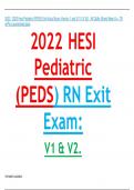 2022 - 2023 Hesi Pediatric (PEDS) Exit Actual Exam Version 1 and 2 (V1 & V2) - All Q&As (Brand New) A++ TB w/Pics guaranteed pass TOPTARGET ACADEMICS 2022 HESI Pediatric (PEDS) RN Exit Exam: V1 & V2.