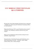 CCC MODULE 2 POST TEST EXAM  Q& A (VERIFIED)