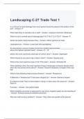 Landscaping C-27 Trade Test 1Landscaping C Questions and Answers