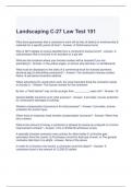 Landscaping C-27 Law Test 101 Questions with correct Answers