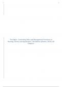 Test Bank - Leadership Roles and Management Functions in Nursing: Theory and Application, 10th Edition (Huston, 2024), | All Chapters