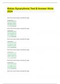 Relias Dysarythmia Test B Answer Hints 2024