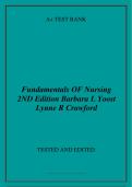 Fundamentals OF Nursing 2ND Edition Barbara L Yoost  Lynne R Crawford