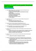 Capstone A and B study guide Questions with answers