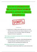 ATI PN COMMUNITY  HEALTH PROCTORED  EXAM LATEST UPDATE, QUESTIONS AND 100% CORRECT ANSWERS   GRADED A+