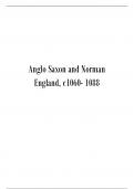 Edexcel History GCSE - Anglo Saxon and Norman  England, c1060- 1088
