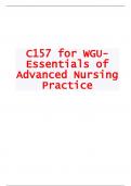 C157 for WGU-Essentials of Advanced Nursing Practice