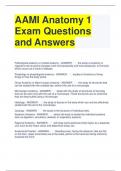 AAMI Anatomy 1 Exam Questions and Answers