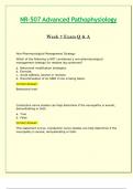 NR507 / NR 507 Week 7 Exam Q & A (Latest 2024 / 2025): Advanced Pathophysiology - Chamberlain