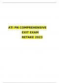 2023 ATI COMPREHENSIVE EXIT EXAM RETAKE | 180 VERIFIED Q & A|ACTUAL EXAM 