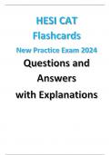 2024 HESI CAT Flashcards New Practice Exam Questions and Answers with Explanations